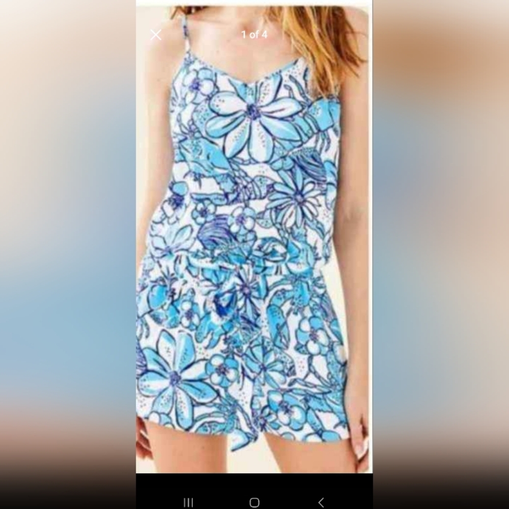 Lilly Pulitzer Deanna Romper Size Large